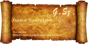 Gyura Szalviusz névjegykártya
